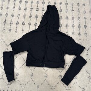 ALO Yoga Black Cropped Hoodie